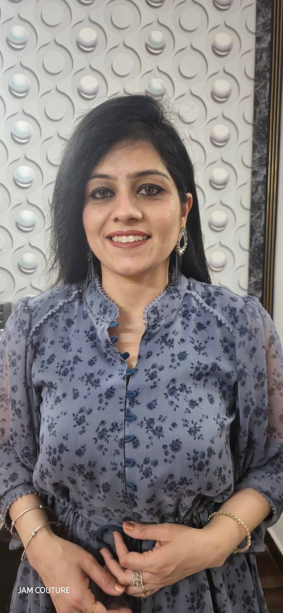 Elegant Smoky Grey Chiffon Cocktail Dress