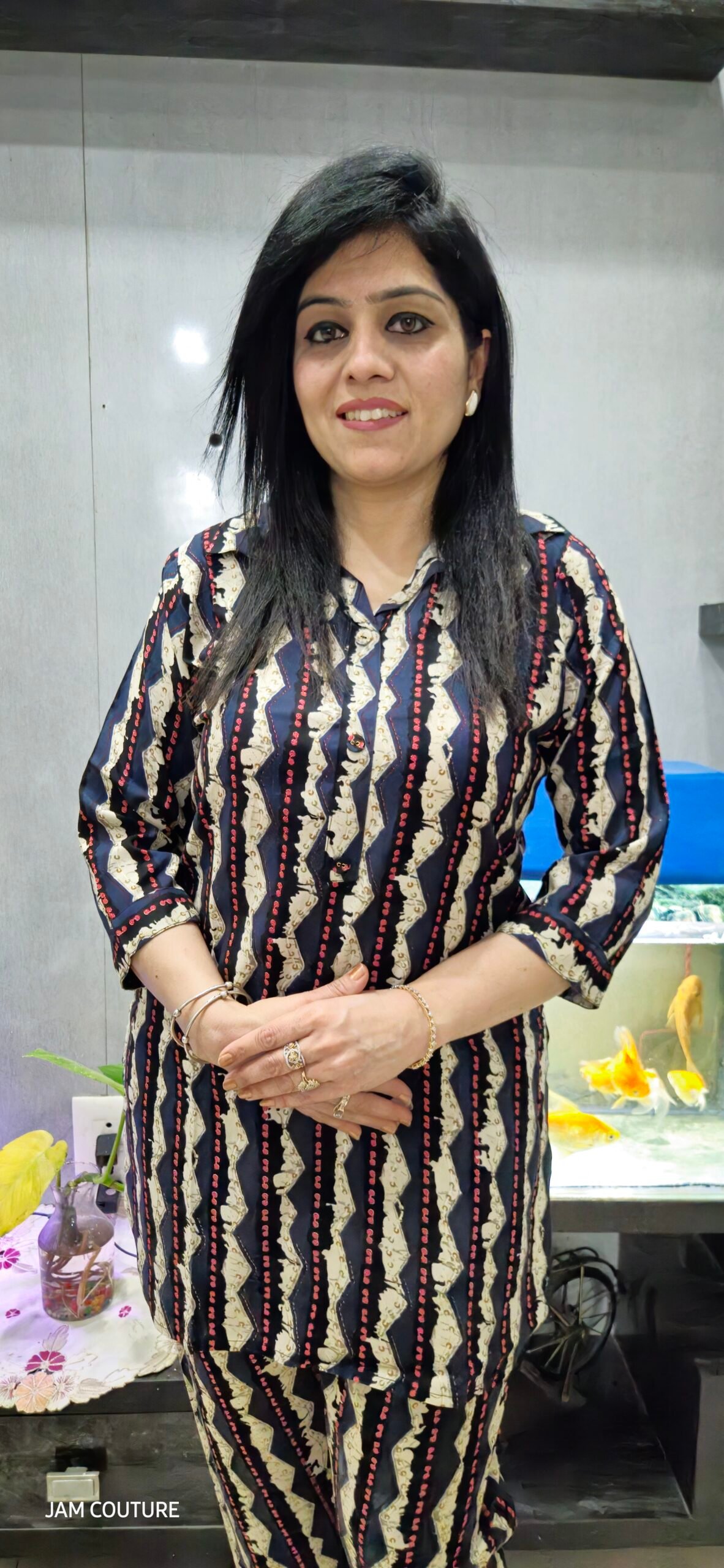 Chic Abstract Print Rayon Co-Ord Set