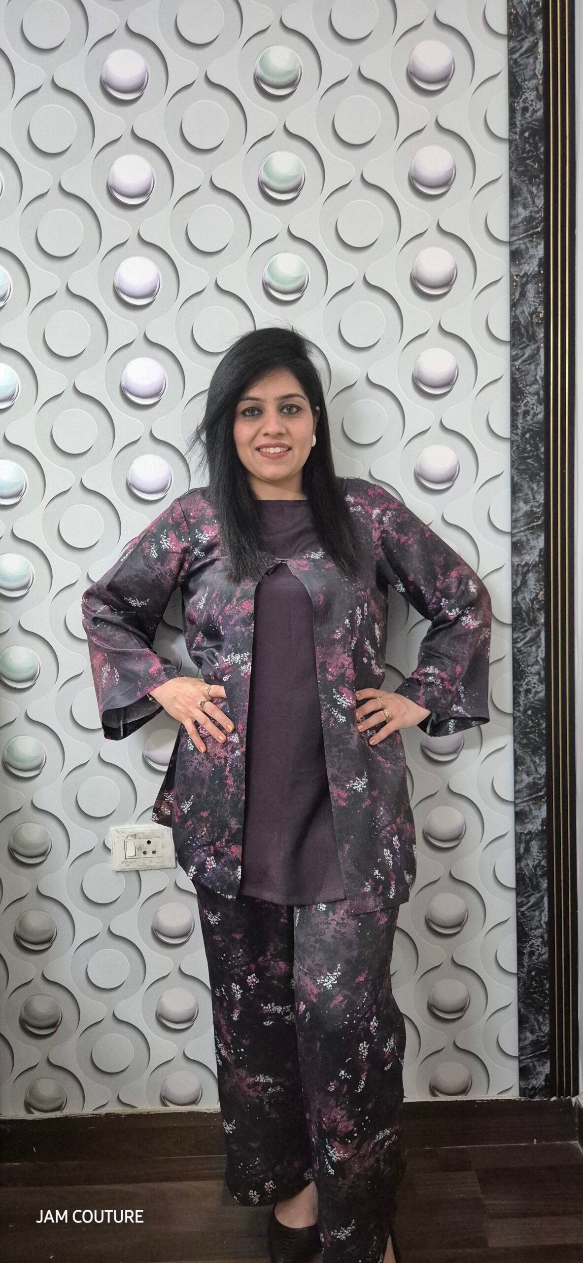 Luxury Satin Silk 3-Piece Designer Co-Ord Set