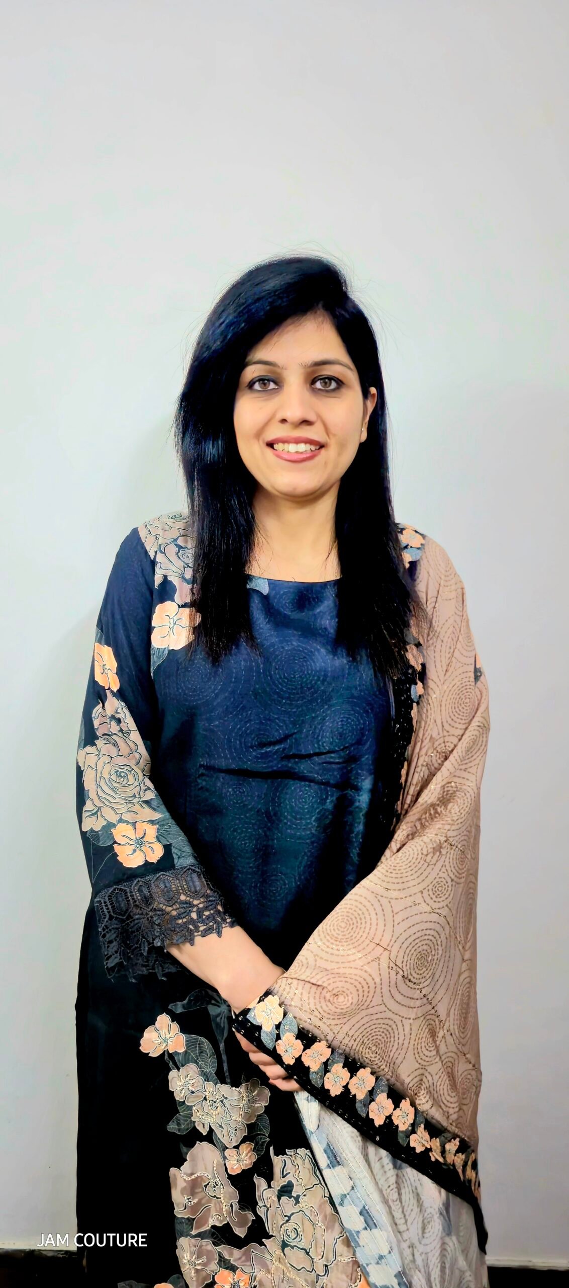 Elegant Muslin Designer Suit with Lace Work