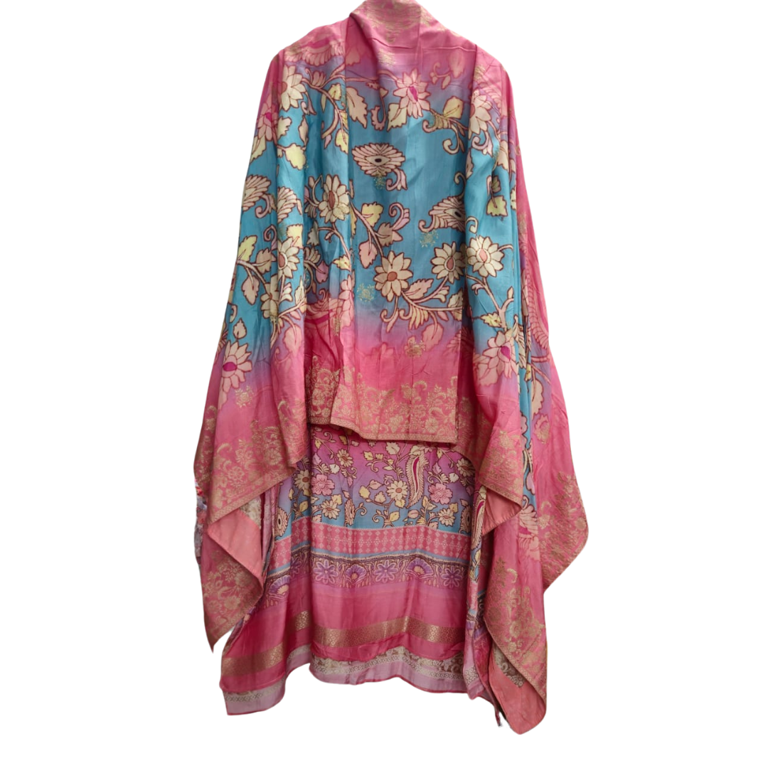 Viscose Muslin Jacquard Digital Print Suit