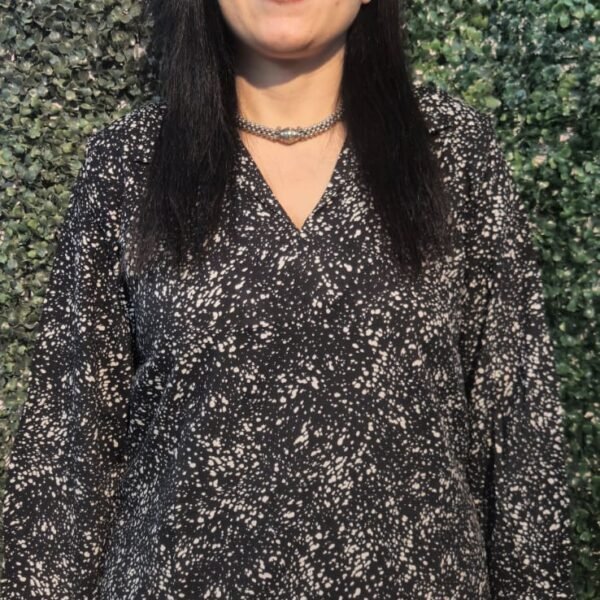 Black Abstract Print Co-Ord Set