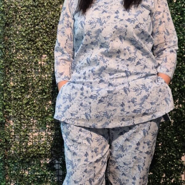 Sea Blue Pure Cotton Co-Ord Set