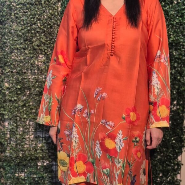 Orange Farshi Salwar Co-Ord Set