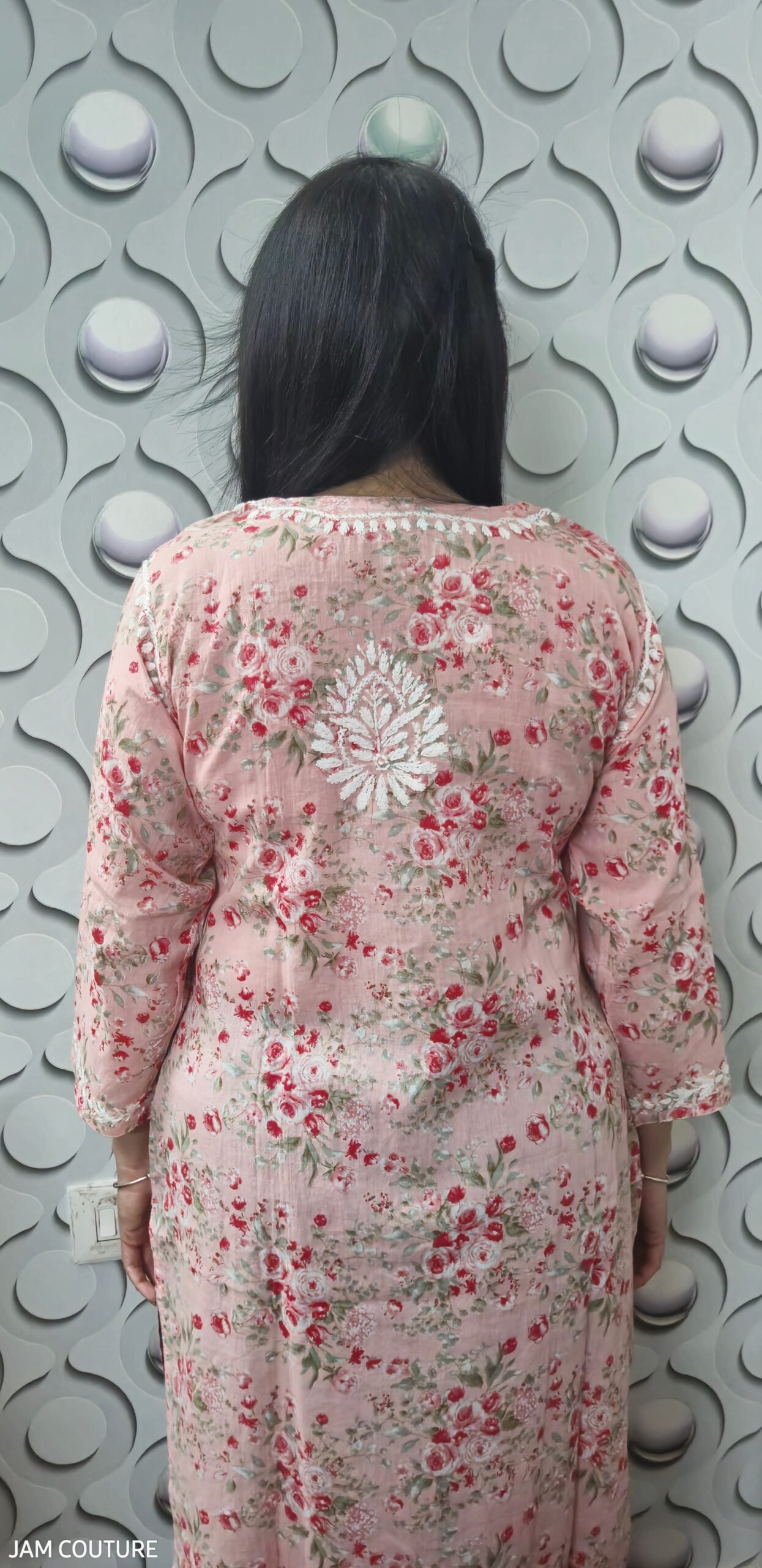 Rayon Lucknowi Embroidered Kurti