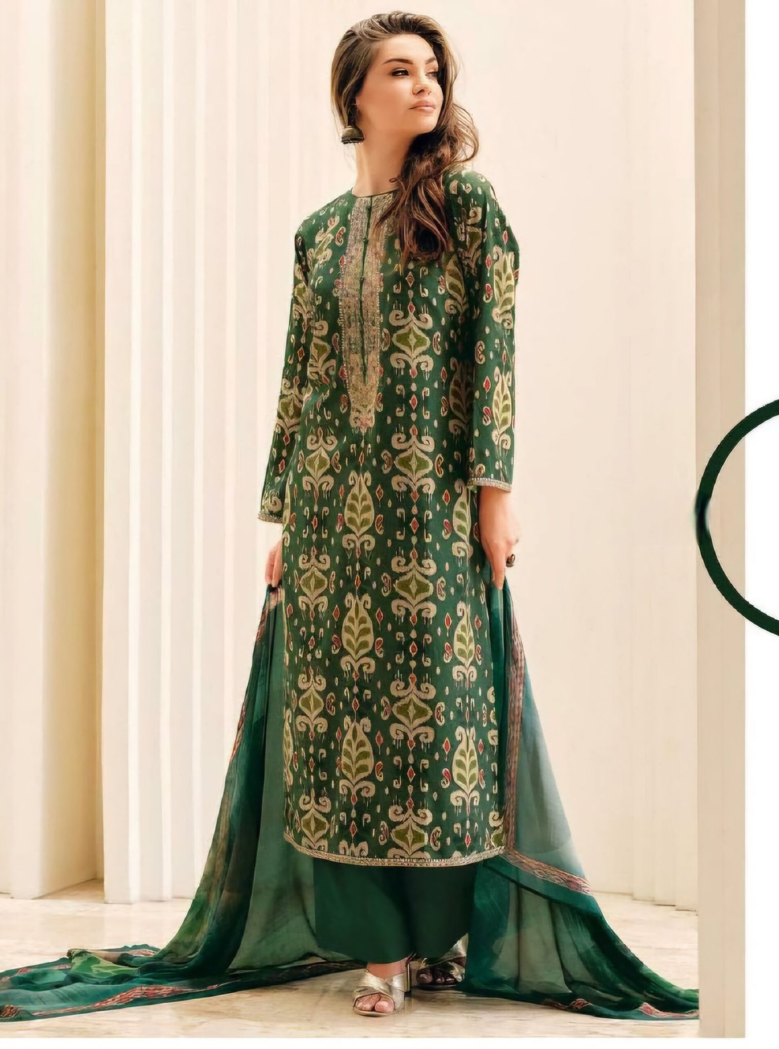 Ishika Muslin Embroidered Suit