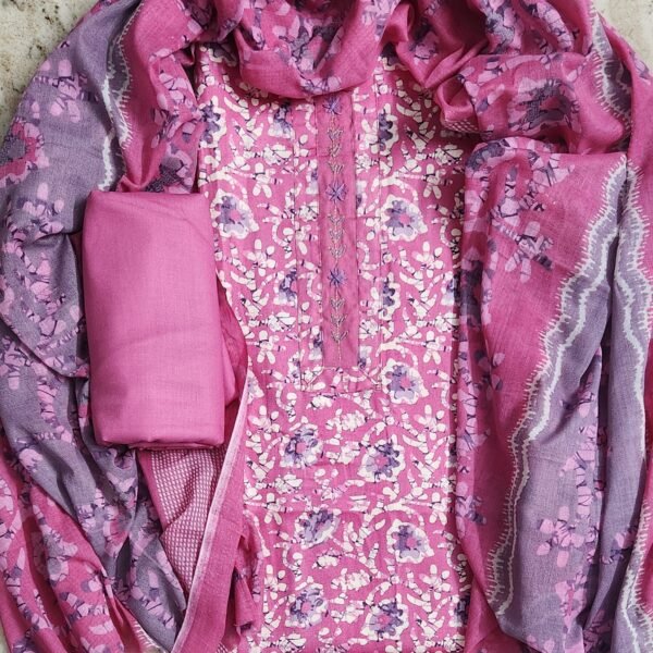 Unstitched Cambric Cotton Suit