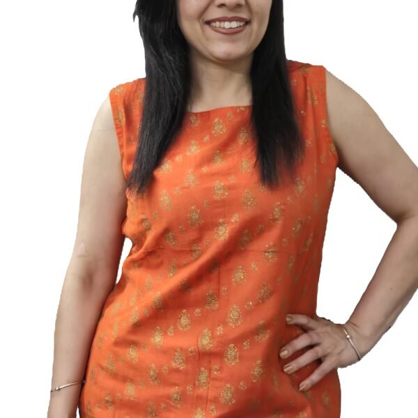 Orange Sleeveless Top