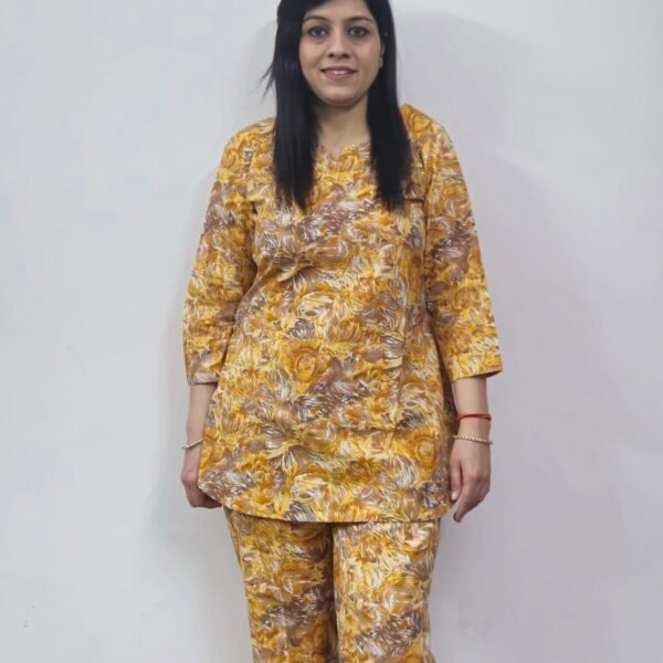 Cotton Abstract Print Cord Set