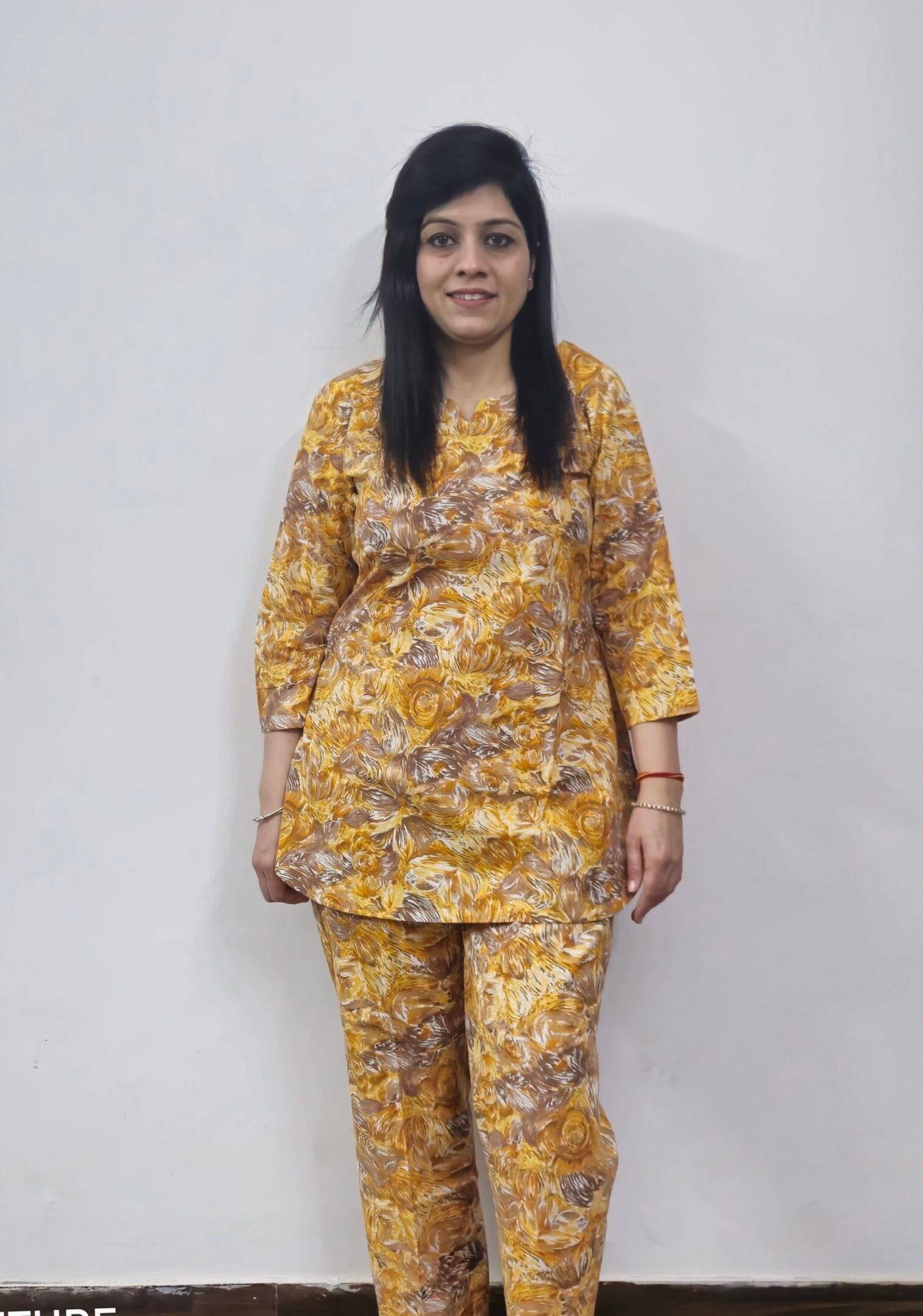 Cotton Abstract Print Cord Set