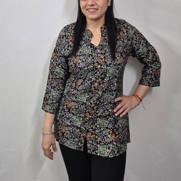 Rayon Abstract Print Tunic