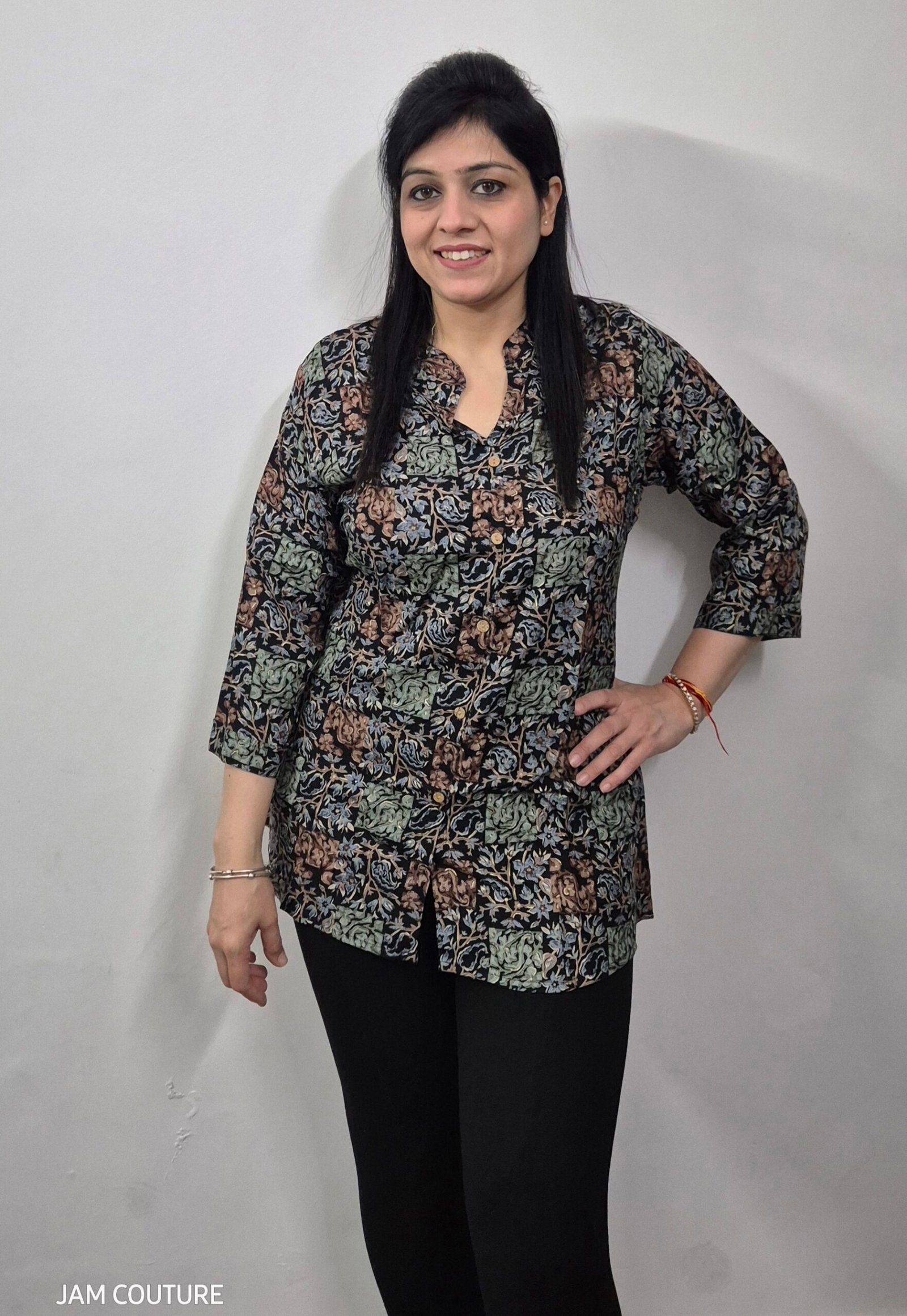 Rayon Abstract Print Tunic