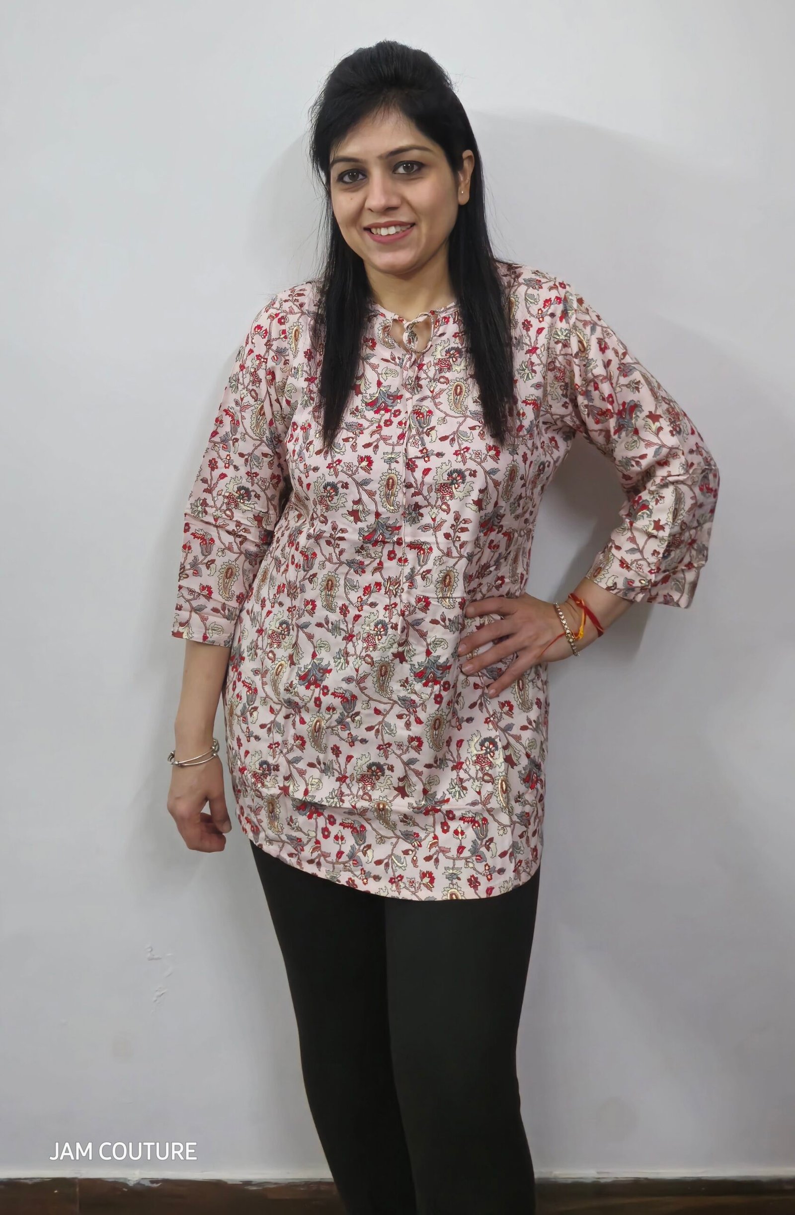 Pink Floral Pint Top