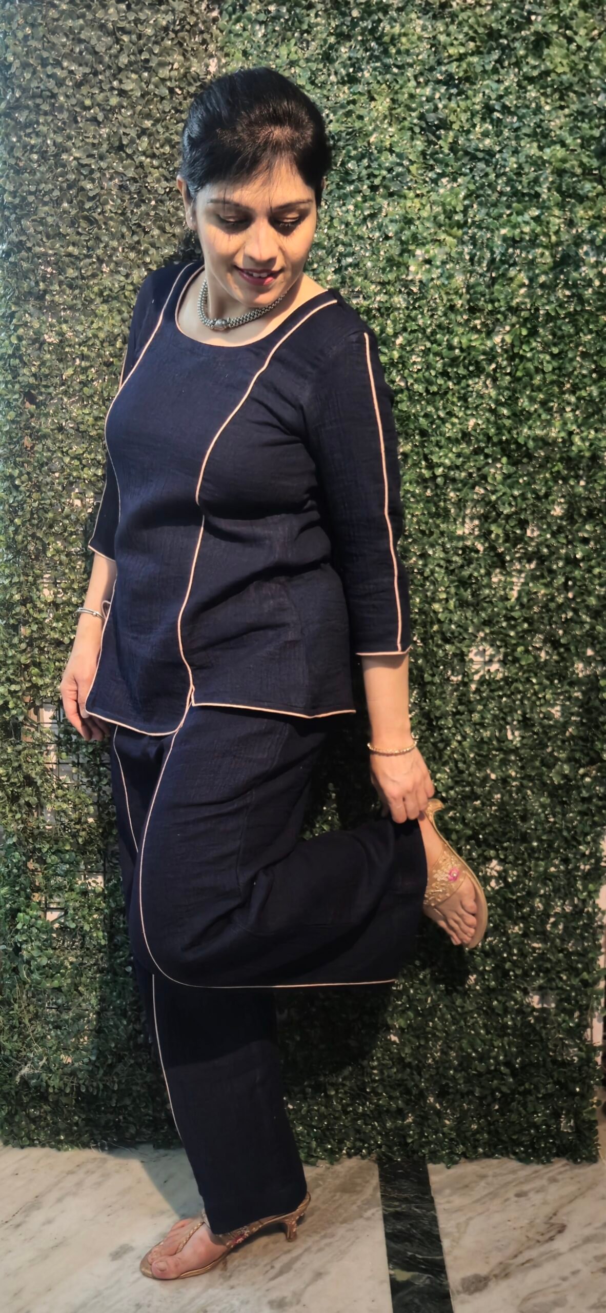 Denim Charm Cord Set