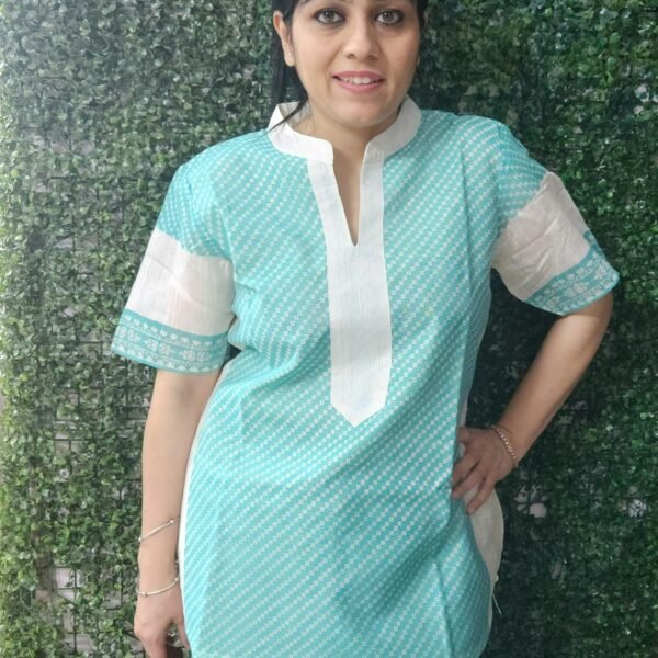 Jute Cotton Sea Green Top