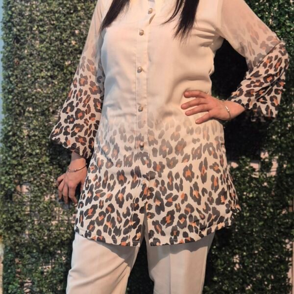 Twilight Bloom – Double Tone Georgette Cord Set