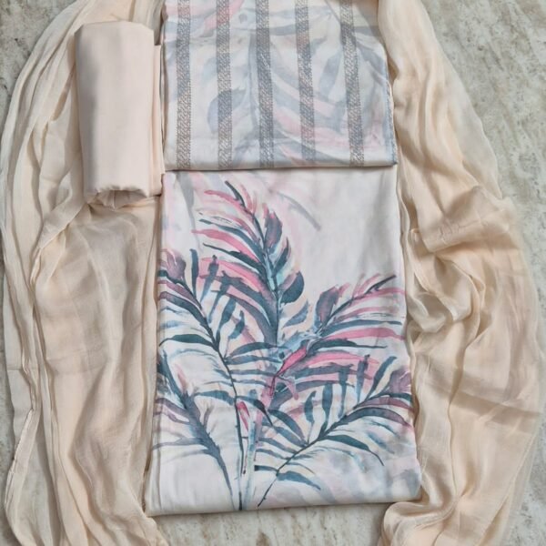 Digital Print Unstitched Cotton Suit