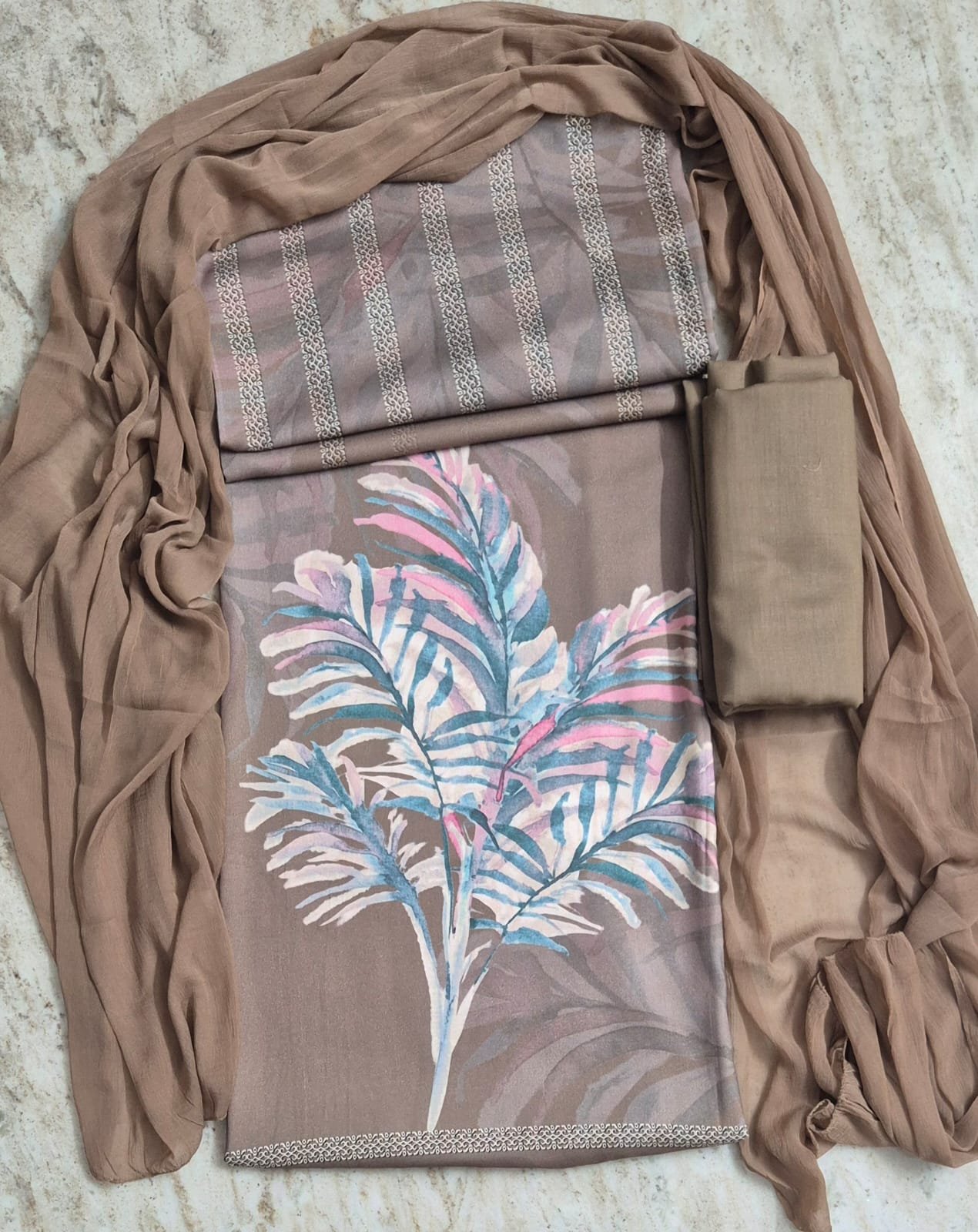 Digital Print Unstitched Cotton Suit